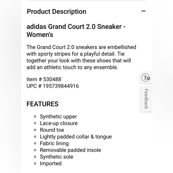 Adidas Grand Court 2.0 Sneakers - Picture 10 of 10